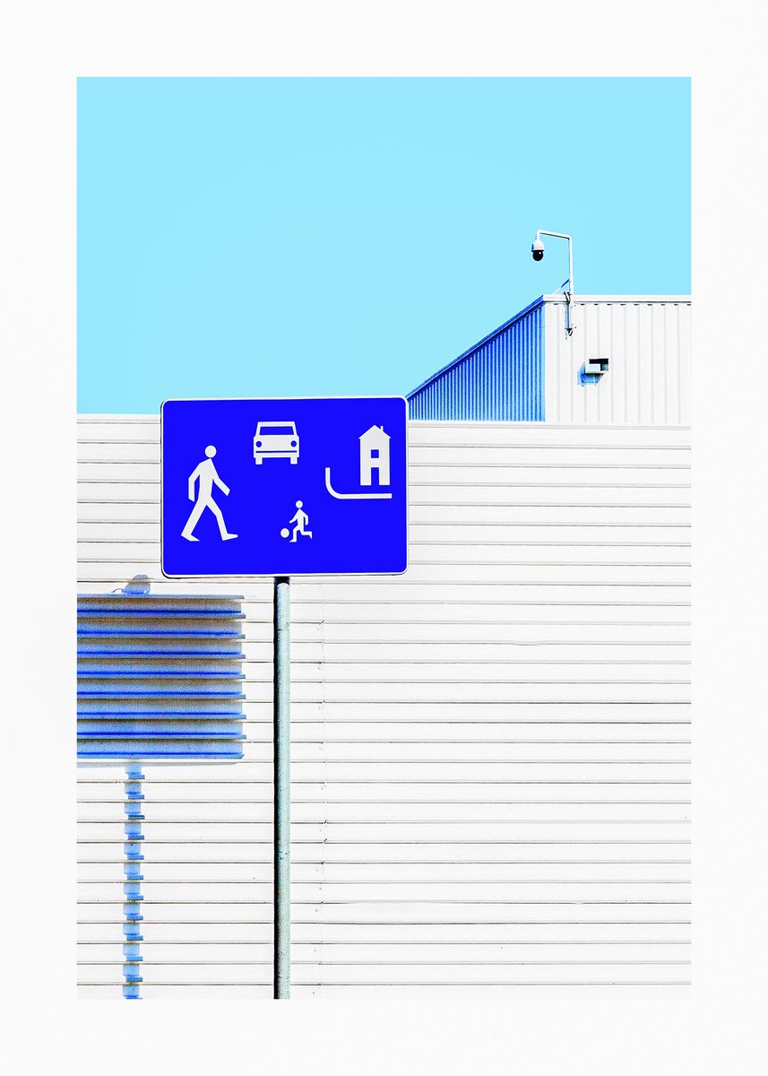 Geometric Cityscapes Photograph By Beata Podwysocka, 20 X 28, Urban Blue, Original Artwork