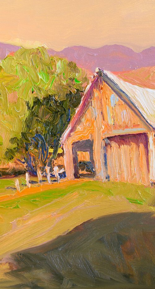 Old Barn. Evening by Suren Nersisyan
