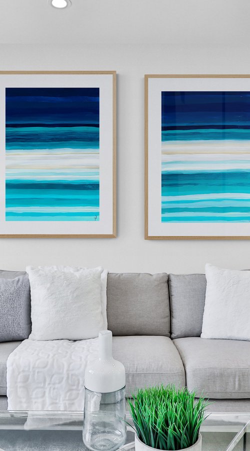 Ocean Quiet. Diptych. by Tatsiana Yelistratava