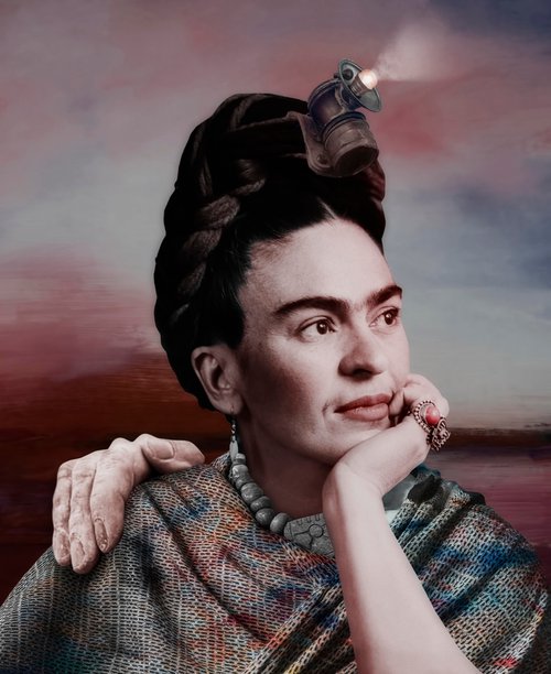 Portrait of Frida Kahlo (No:2) by Tan Tolga Demirci