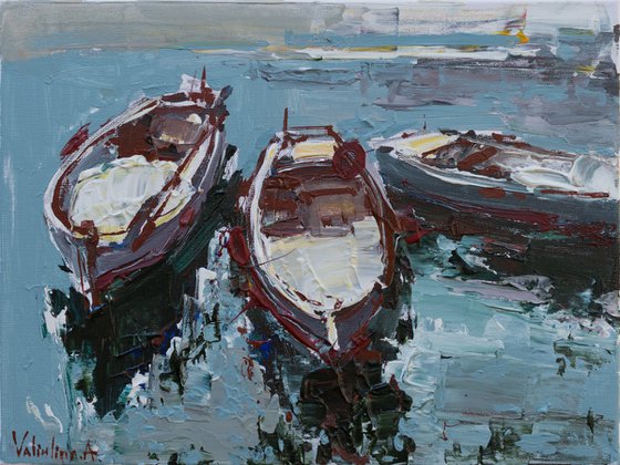 Boats - Original acrylic painting