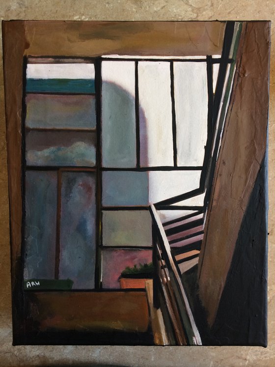 Tel Aviv Stairwell, Evening Twilight