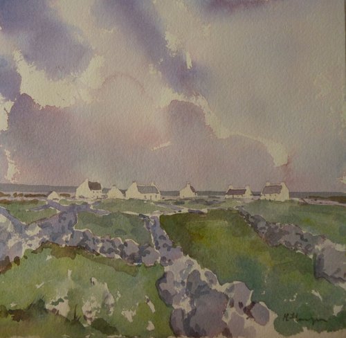 Storm Clouds over Aran Islands, West of Ireland by Maire Flanagan