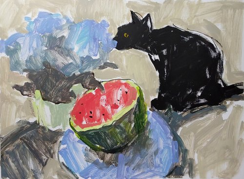 Black cat #3 by Valerie Lazareva