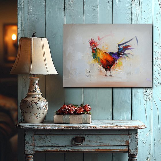 The  happy rooster