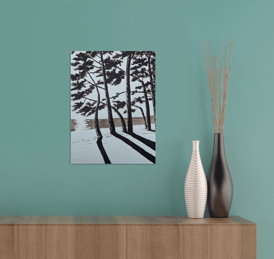 Cap Coz Beach - Burnt Umber ink