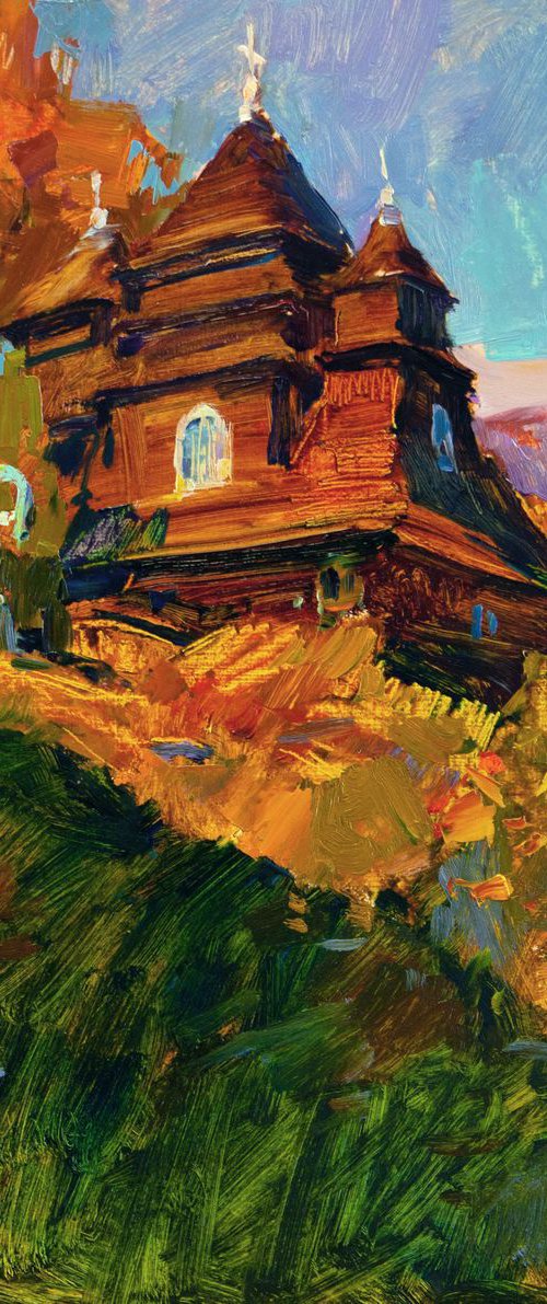 Church in Uzhok village by Aleksandr  Kryushyn