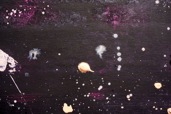 Pink Night watercolor on canvas -20x16in;40x50cm