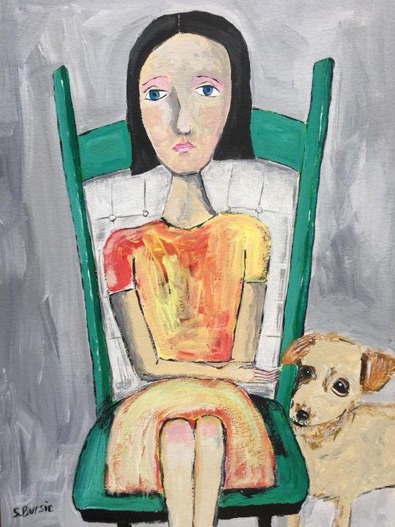 Woman in Chair Waiting 2