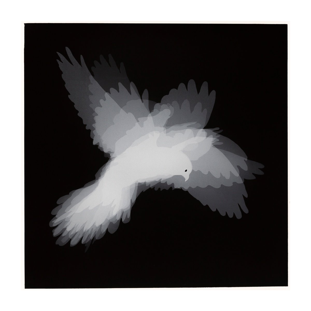 Graphic Animal Screenprint By Rob Wass, 16 X 16", Kestrel, Original Artwork