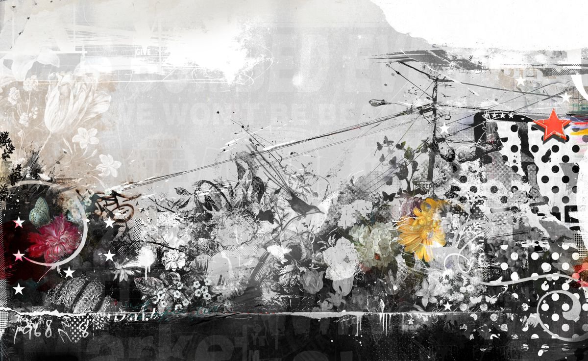 Cityscapes Painting By Teis Albers, 47 X 24", Flourish, Original Artwork