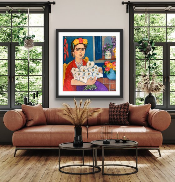 Frida With Flowers