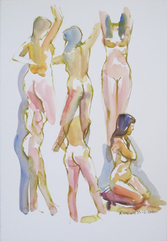 female nude 6 poses