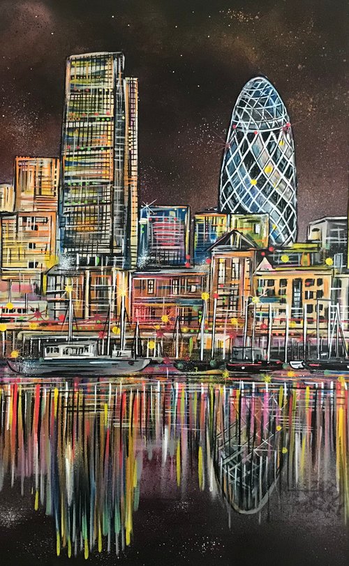 London Skyline at night by John Curtis