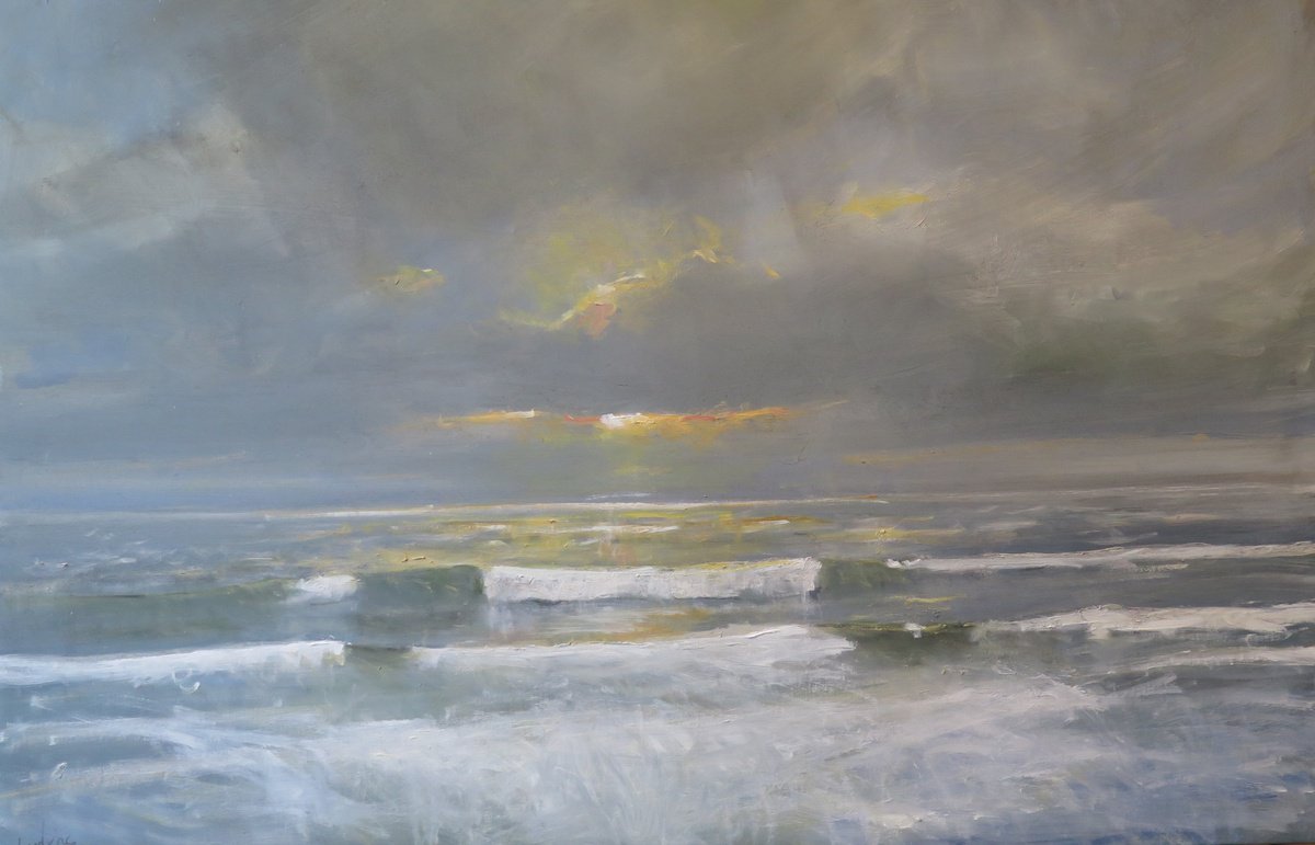 Rough Sea at Scarborough by Malcolm Ludvigsen