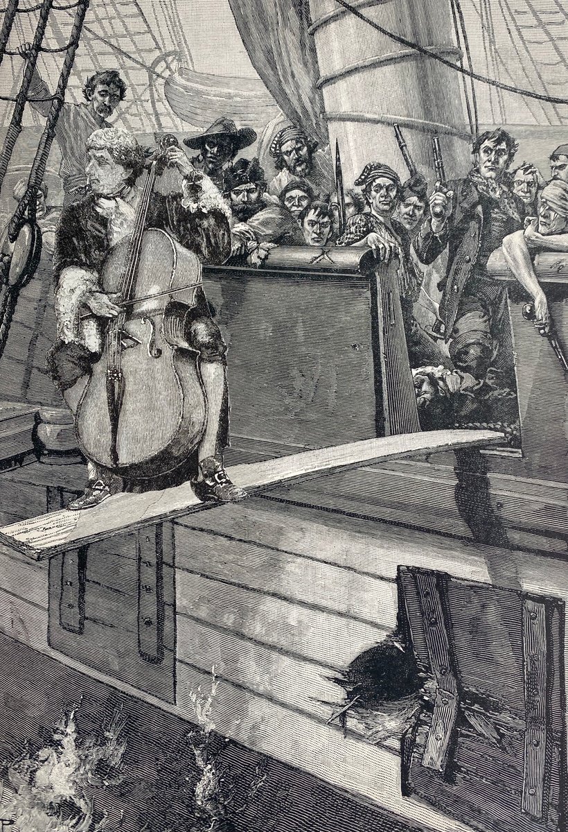 Surrealistic Portrait Collage By Tudor Evans, 7 X 10", Walking The Plank, Original Artwork