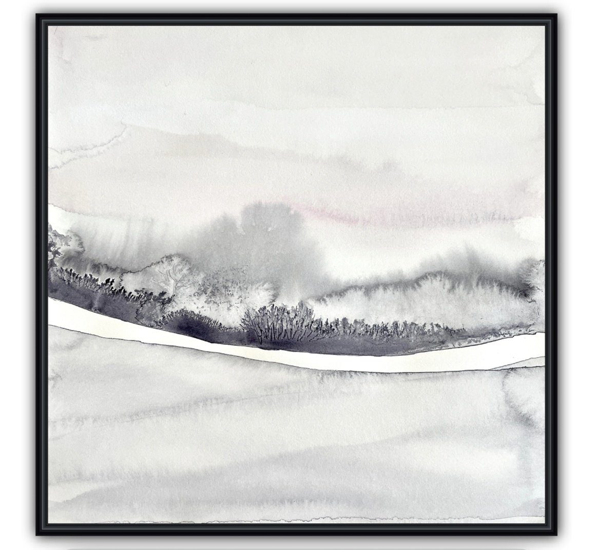 Abstract Watercolour , Winter Morning By Gesa Reuter, 12 X 12, Artwork For Sale On Artfinder
