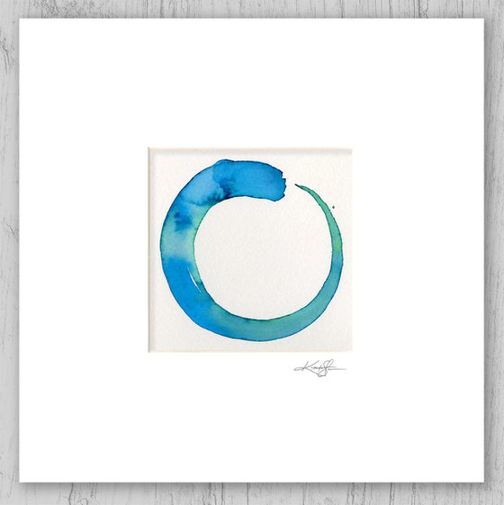 Enso Serenity 98 - Abstract Zen Circle Painting by Kathy Morton Stanion