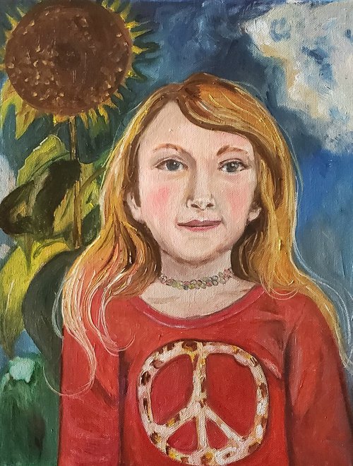 Sunflower girl by Lydia Knox