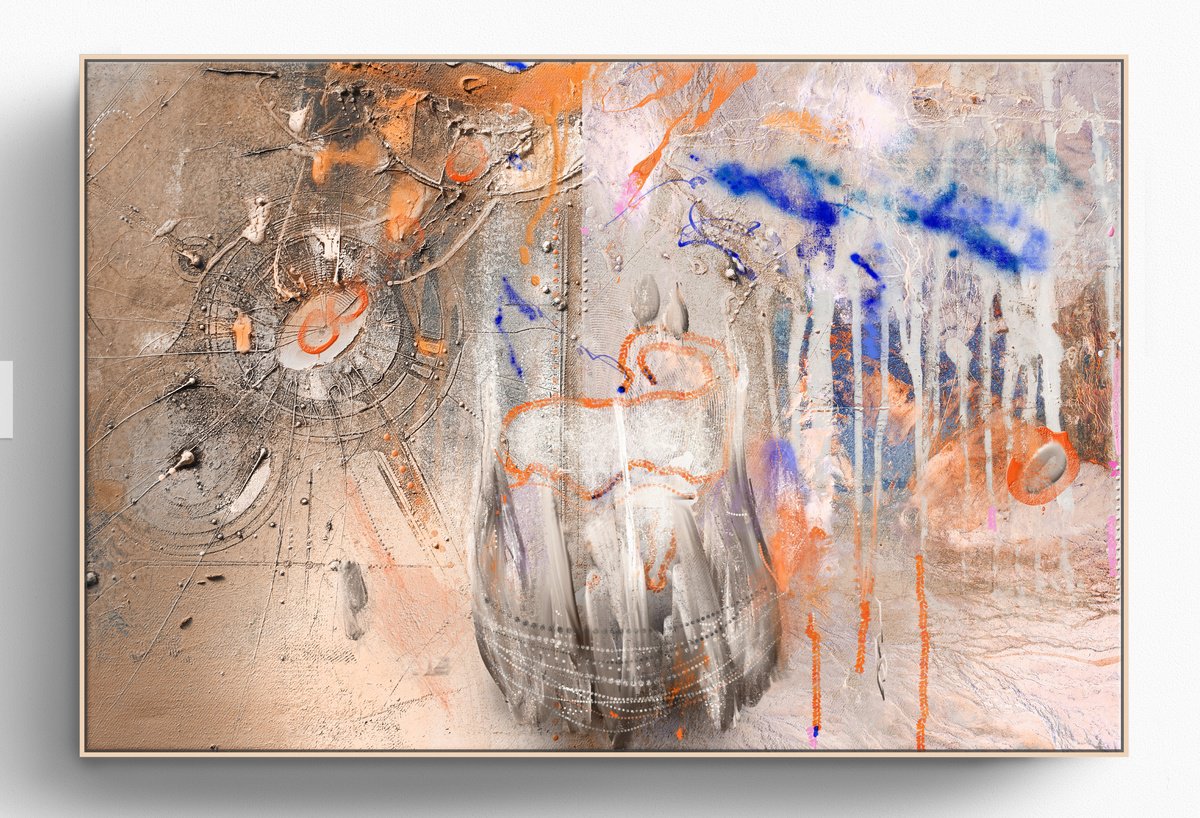 Organic Abstract Giclee Print By Adriano Ribeiro, 19 X 13, Buncho Souls, Original Artwork