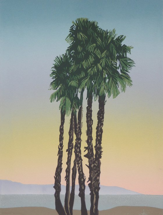 Palm Trees at Dusk