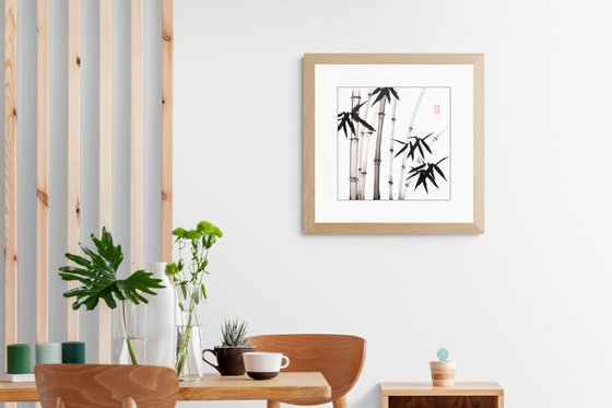Bamboo forest - Bamboo series No. 2124 - Oriental Chinese Ink Painting