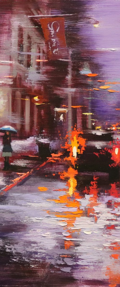 Winter Evening in Soho by Chin H Shin