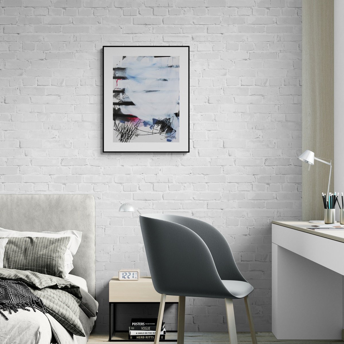 Expressive Abstract Painting By Daniela Schweinsberg, 20 X 26, Don