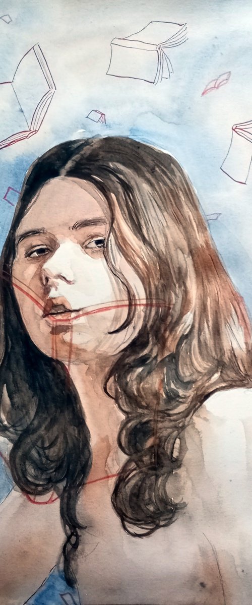 Reading girl by paolo beneforti