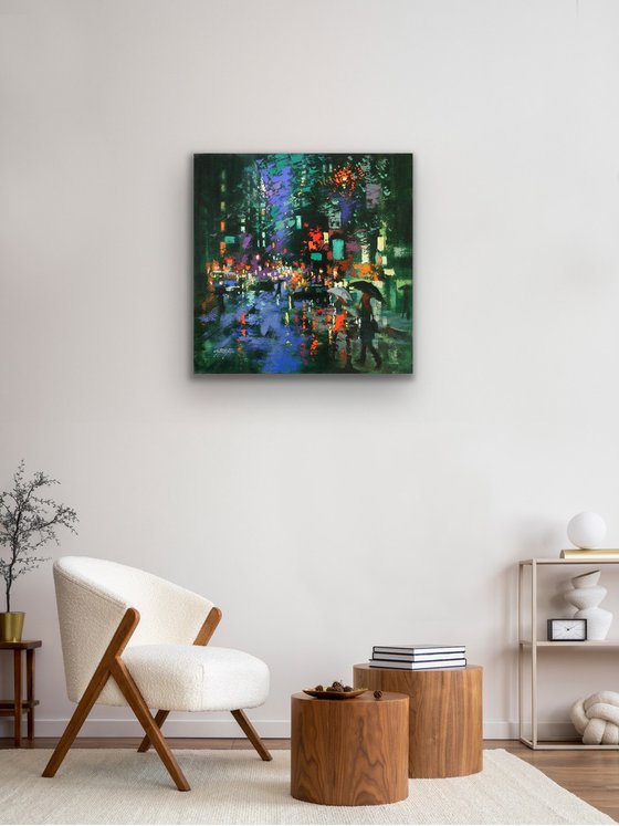 Rainy Day Walkers in Lexington Avenue