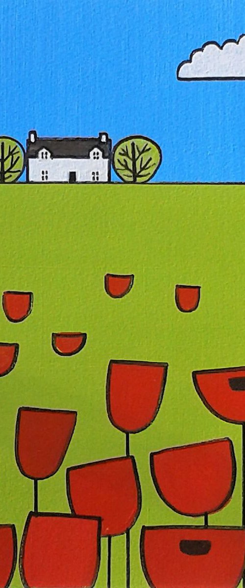The White House and Poppy Field by Jan Rippingham