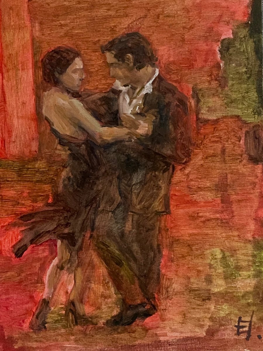 Tango In Red By Elena Bulatova, 12 X 16, Artwork For Sale On Artfinder