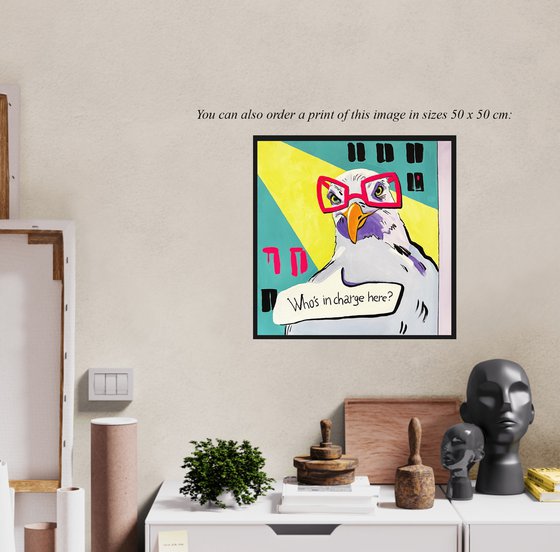 Seagull with glasses