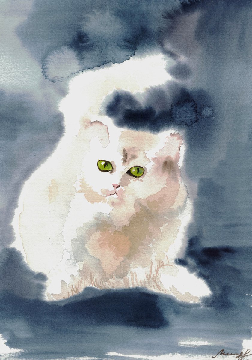 White Cat by Ekaterina Mitrofanova