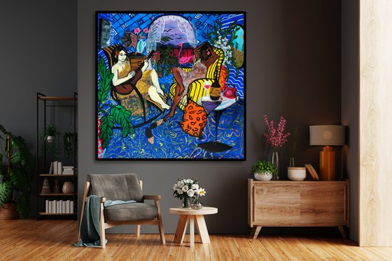 What life gave us 2021 - original XL painting on canvas - free shipping