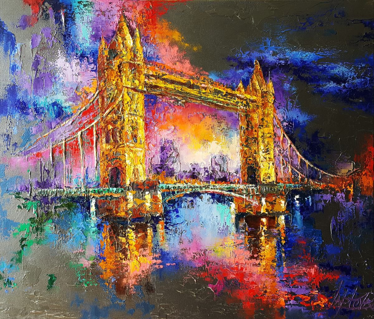 Картина мост. Картина Тауэрский мост в Лондоне. Тауэрский мост картина маслом. Тауэрский мост Импрессионизм. Импрессионизм пейзажи Лондона.