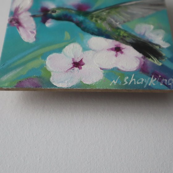 Hummingbird in Flight, Birds Lover Gift