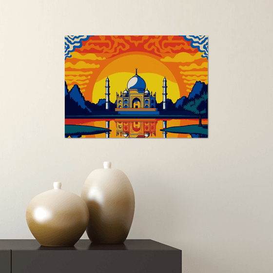 Taj Mahal at sunset