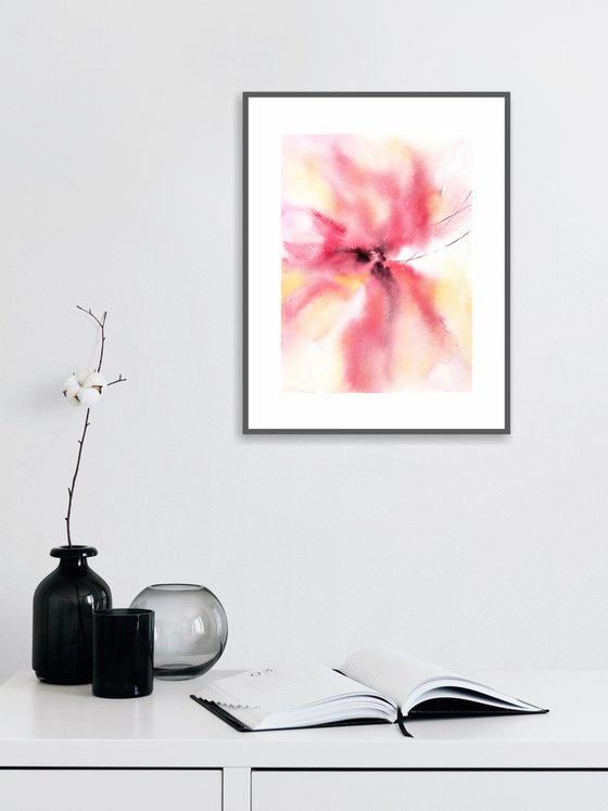 Pink abstract flowers