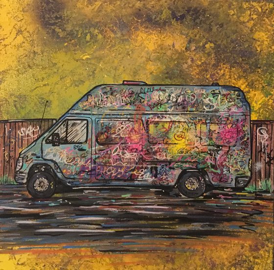 Graffitied Van 1