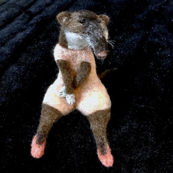 Bolchoï, felted wool shrew