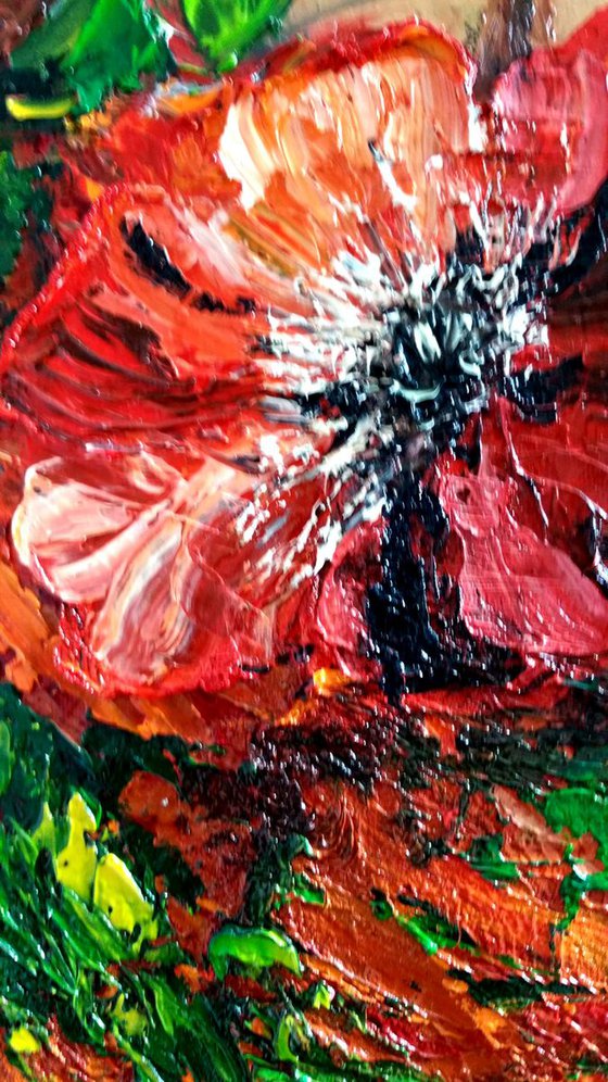 "Opium"Original oil painting on canvas,large format 50x100x2 cm