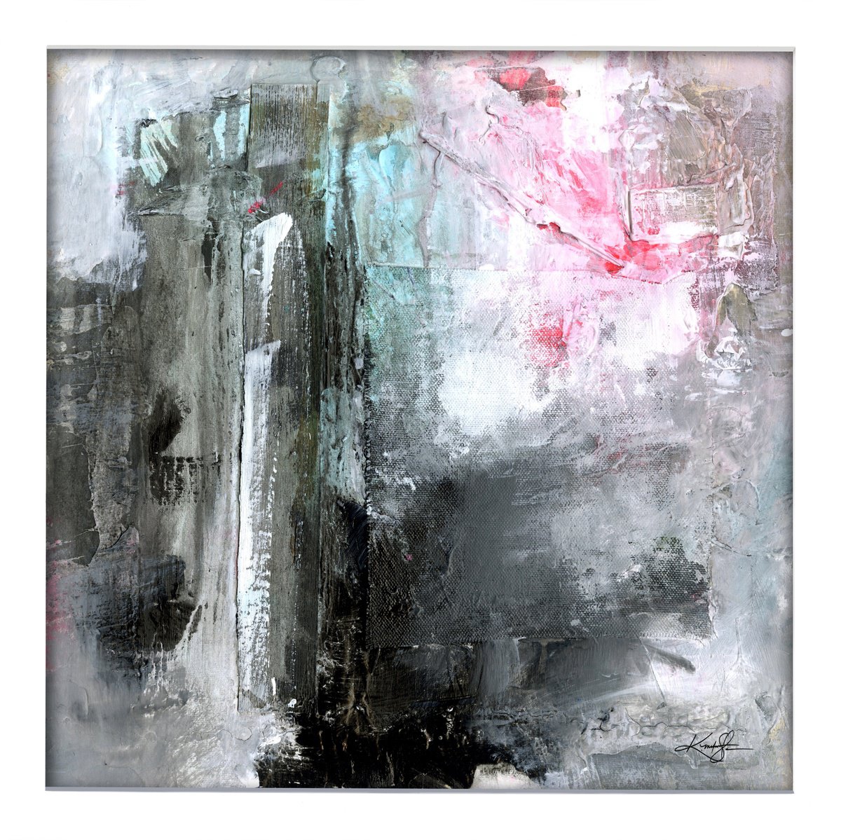 Abstract Painting By Kathy Morton Stanion, 13 X 13", Wayfarer