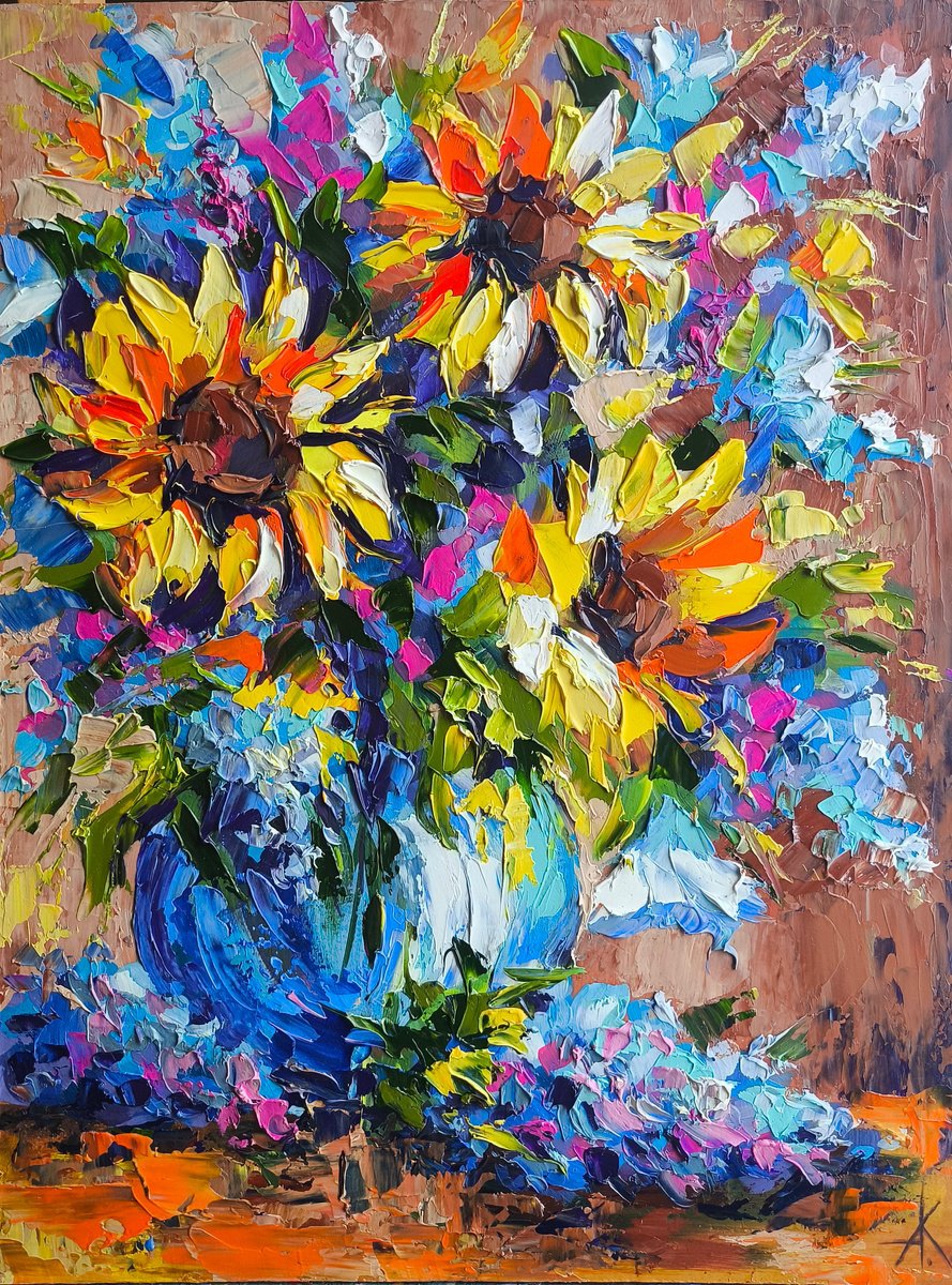 Sunflowers By Anastasia Kozorez, 12 X 16, Artwork For Sale On Artfinder