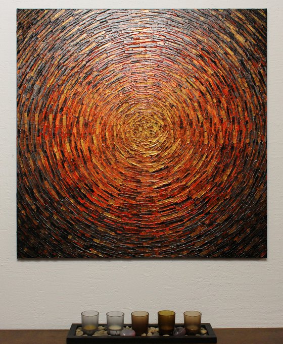 Large shine graphite red gold colors