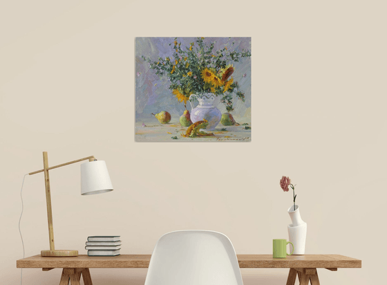 Still life with pears