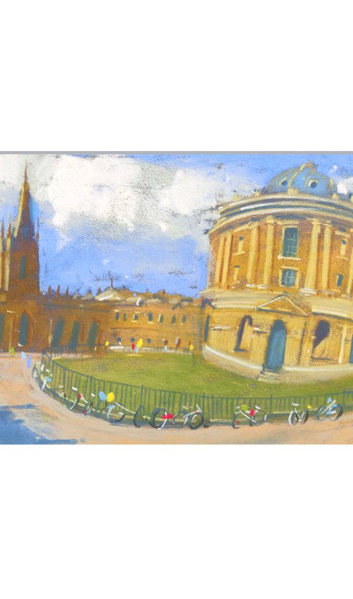 Radcliffe Camera, Oxford - mounted soft pastel drawing by Ayna Paisley