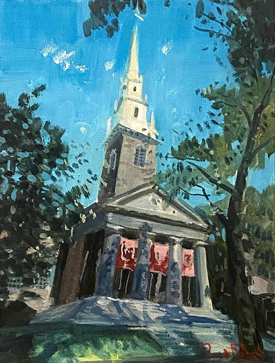 A Corner Of Harvard By Paul Cheng, 9 X 12, Artwork For Sale On Artfinder