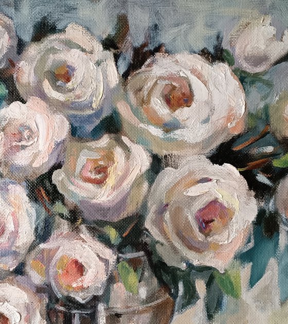 White Roses on White