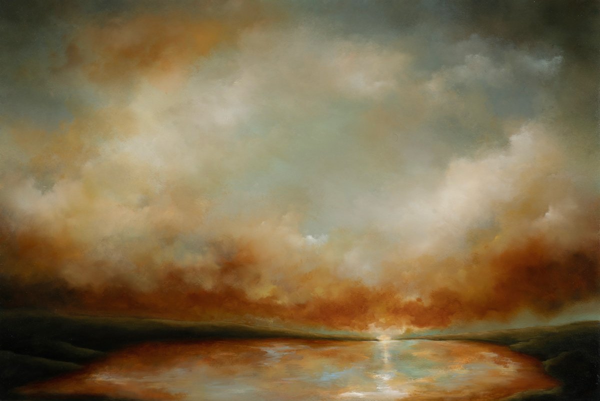 Sunset Over Windermere, Lake District By Rolf Marriott, 31 X 21, Artwork For Sale On Artfinder